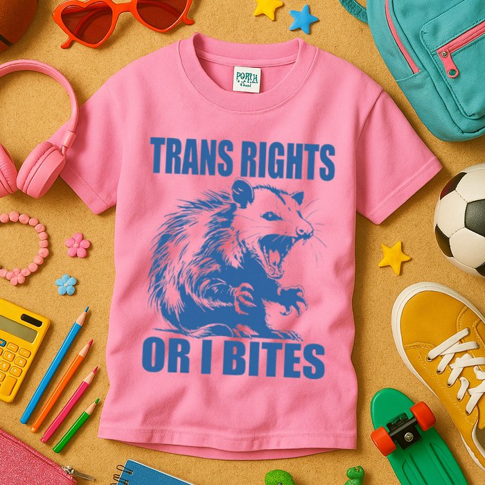 Inclusive Tran Rights Or I Bites Kids T-Shirt