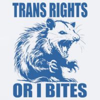 Inclusive Tran Rights Or I Bites Sueded Cloud Jersey T-Shirt
