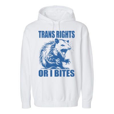 Inclusive Tran Rights Or I Bites Garment-Dyed Fleece Hoodie