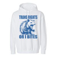 Inclusive Tran Rights Or I Bites Garment-Dyed Fleece Hoodie