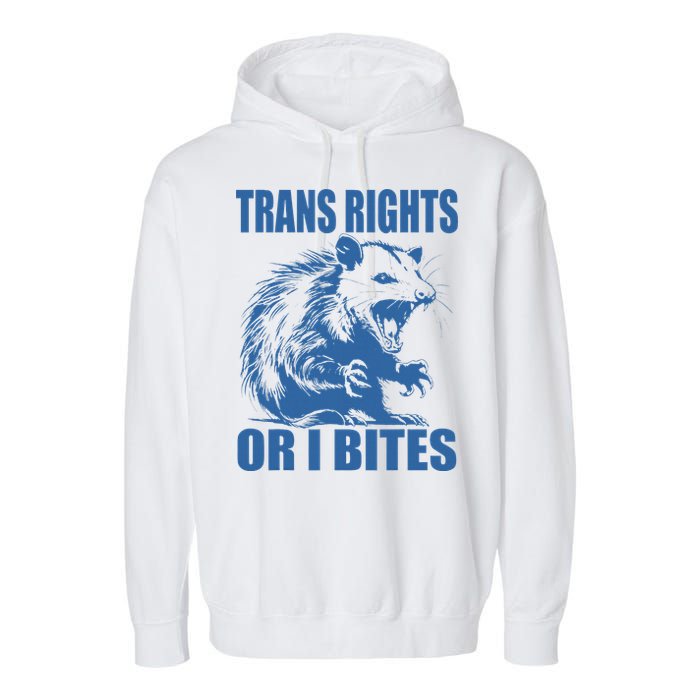 Inclusive Tran Rights Or I Bites Garment-Dyed Fleece Hoodie