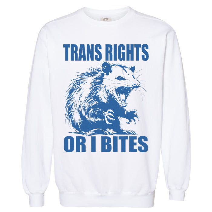 Inclusive Tran Rights Or I Bites Garment-Dyed Sweatshirt