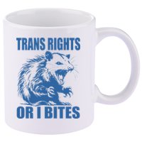Inclusive Tran Rights Or I Bites 11oz C Handle Ceramic Mug