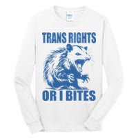 Inclusive Tran Rights Or I Bites Tall Long Sleeve T-Shirt