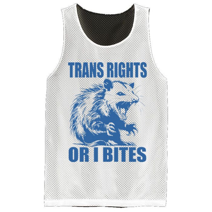 Inclusive Tran Rights Or I Bites Mesh Reversible Basketball Jersey Tank