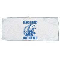 Inclusive Tran Rights Or I Bites Large Microfiber Waffle Golf Towel