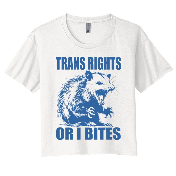 Inclusive Tran Rights Or I Bites Crop Top