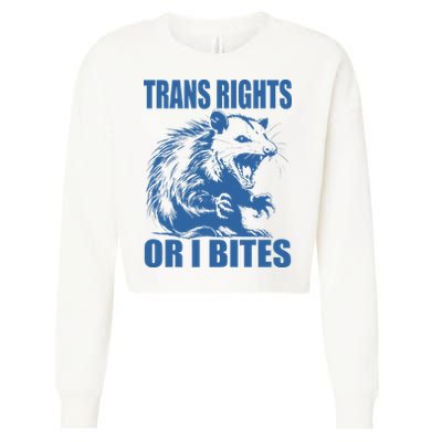 Inclusive Tran Rights Or I Bites Cropped Pullover Crew