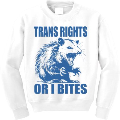 Inclusive Tran Rights Or I Bites Kids Sweatshirt