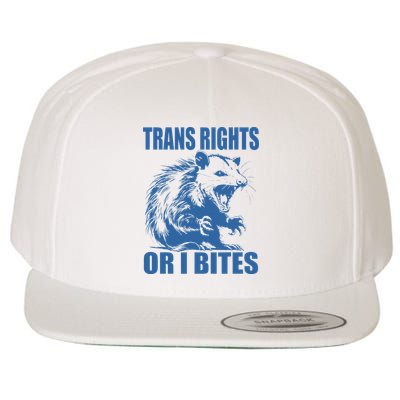 Inclusive Tran Rights Or I Bites Wool Snapback Cap