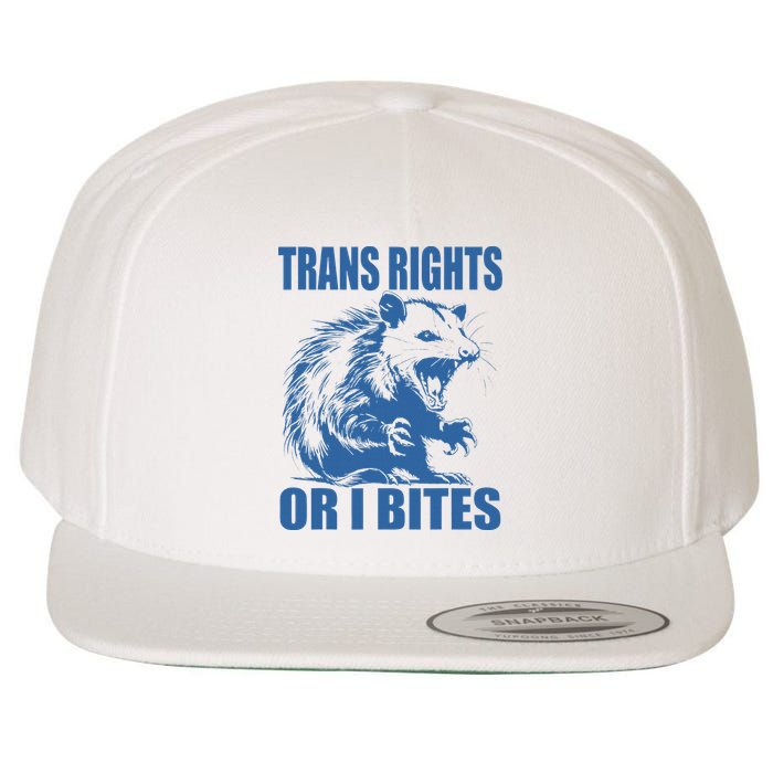 Inclusive Tran Rights Or I Bites Wool Snapback Cap