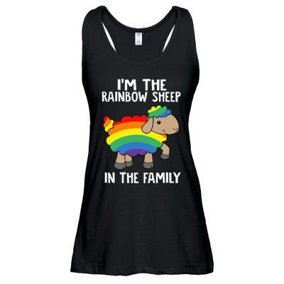 Im The Rainbow S.H.E.E.P In The Family Lgbtq Pride Ladies Essential Flowy Tank