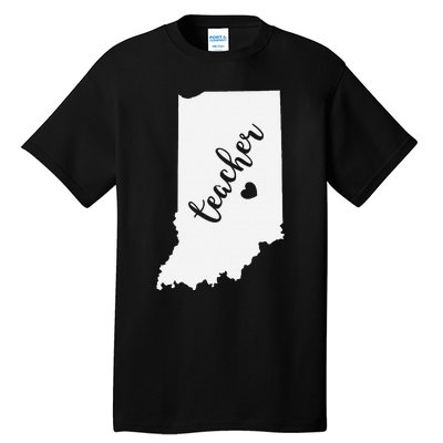 Indiana Teacher Red For Ed Public School Tall T-Shirt