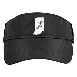 Indiana Teacher Red For Ed Public School Adult Drive Performance Visor