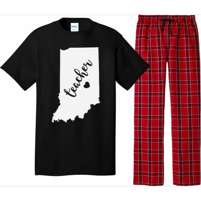 Indiana Teacher Red For Ed Public School Pajama Set