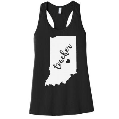 Indiana Teacher Red For Ed Public School Women's Racerback Tank