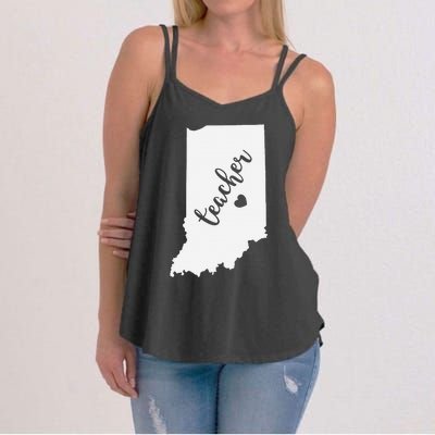 Indiana Teacher Red For Ed Public School Women's Strappy Tank