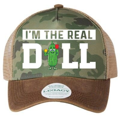 IM The Real Dill Funny Pickleball Funny Paddleball Meaningful Gift Legacy Tie Dye Trucker Hat