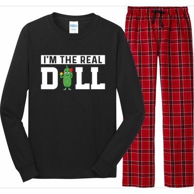 IM The Real Dill Funny Pickleball Funny Paddleball Meaningful Gift Long Sleeve Pajama Set