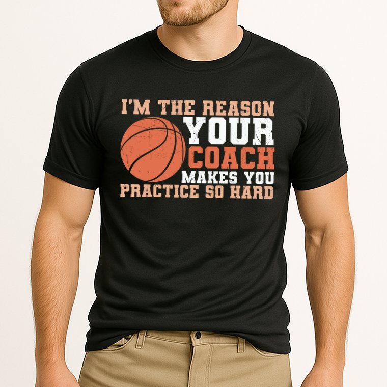 I'm The Reason Your Coach Makes You Practice So Hard Basketball Performance Shirt