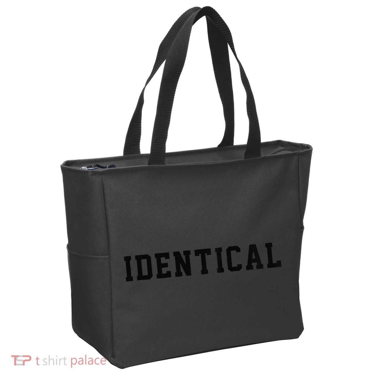 Identical Twin Raglan Zip Tote Bag