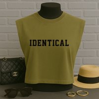 Identical Twin Raglan Garment-Dyed Women's Muscle Tee