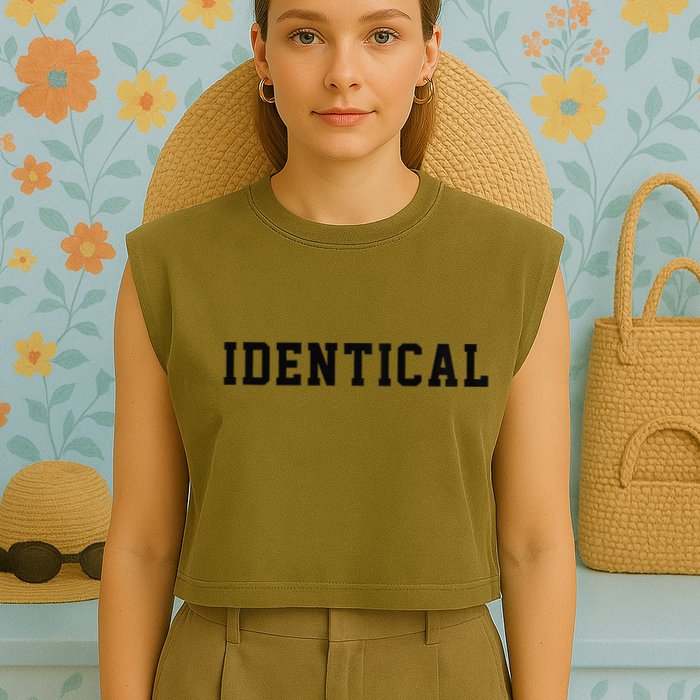 Identical Twin Raglan Garment-Dyed Women's Muscle Tee