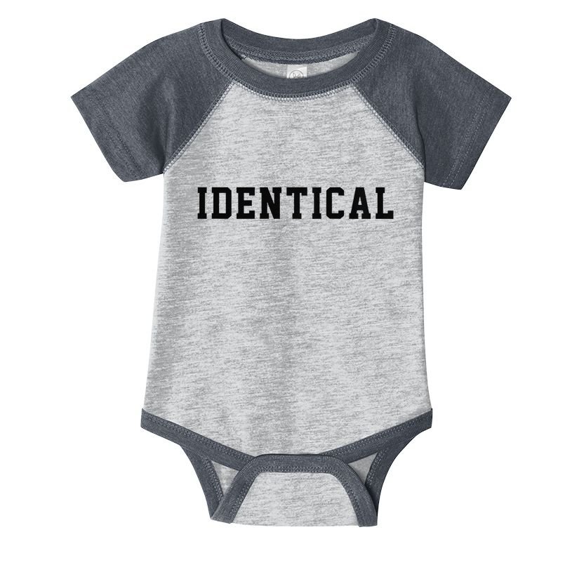 Identical Twin Raglan Infant Baby Jersey Bodysuit
