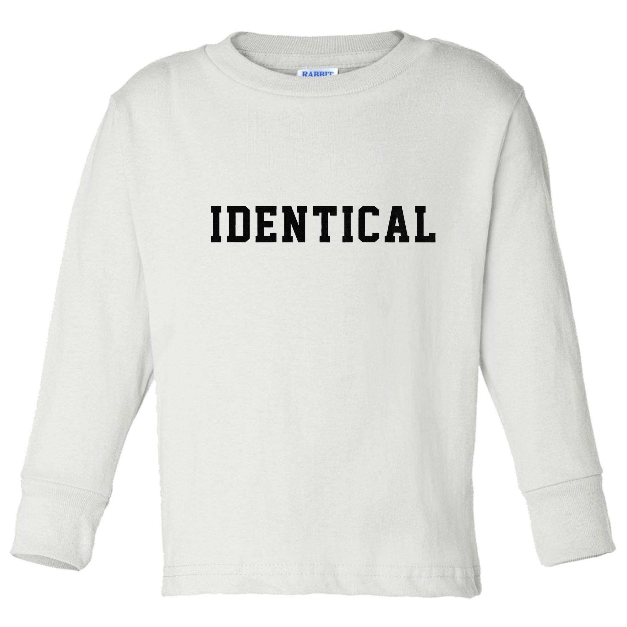 Identical Twin Raglan Toddler Long Sleeve Shirt