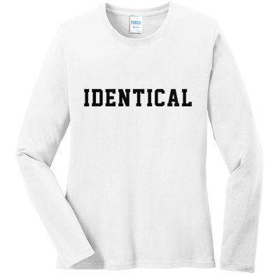 Identical Twin Raglan Ladies Long Sleeve Shirt