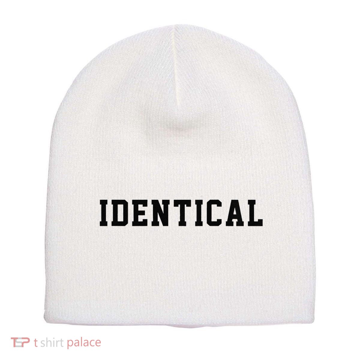Identical Twin Raglan Short Acrylic Beanie