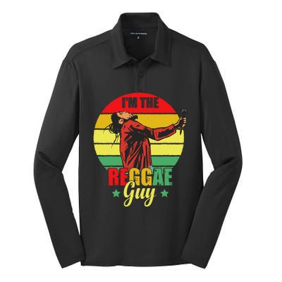 IM The Reggae Guy Rasta Love Caribbean Music Reggae Silk Touch Performance Long Sleeve Polo