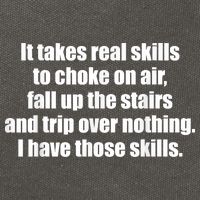 It Takes Real Skills To Choke On Air Fall Up The Stairs Cotton Canvas Backpack