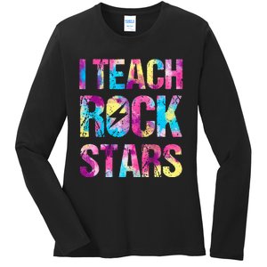 I Teach Rockstars Funny Music Teacher Back To School Ladies Long Sleeve Shirt