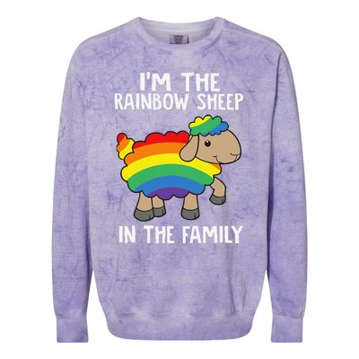 Im The Rainbow Sheeps In The Family Lgbtq Pride Colorblast Crewneck Sweatshirt