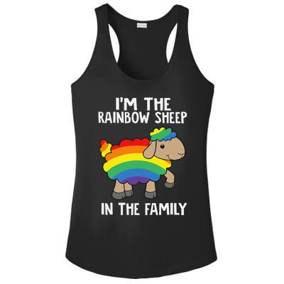 Im The Rainbow Sheeps In The Family Lgbtq Pride Ladies PosiCharge Competitor Racerback Tank