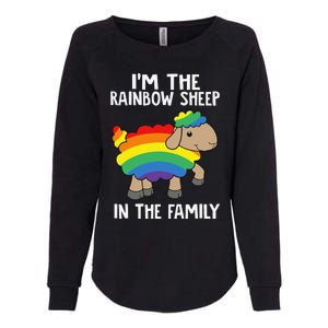 Im The Rainbow Sheeps In The Family Lgbtq Pride Womens California Wash Sweatshirt