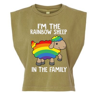 Im The Rainbow Sheeps In The Family Lgbtq Pride Garment-Dyed Women's Muscle Tee