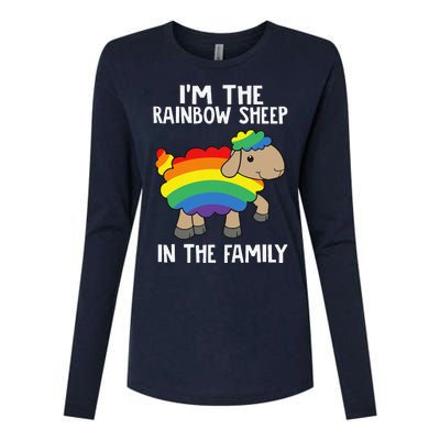 Im The Rainbow Sheeps In The Family Lgbtq Pride Womens Cotton Relaxed Long Sleeve T-Shirt