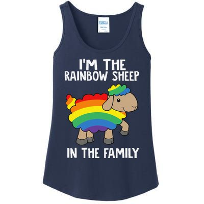 Im The Rainbow Sheeps In The Family Lgbtq Pride Ladies Essential Tank