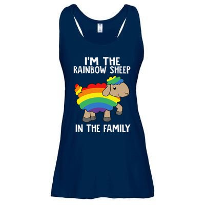 Im The Rainbow Sheeps In The Family Lgbtq Pride Ladies Essential Flowy Tank