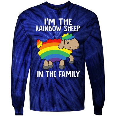 Im The Rainbow Sheeps In The Family Lgbtq Pride Tie-Dye Long Sleeve Shirt