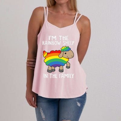 Im The Rainbow Sheeps In The Family Lgbtq Pride Women's Strappy Tank