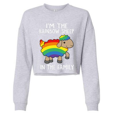 Im The Rainbow Sheeps In The Family Lgbtq Pride Cropped Pullover Crew