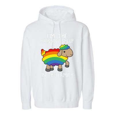 Im The Rainbow Sheeps In The Family Lgbtq Pride Garment-Dyed Fleece Hoodie