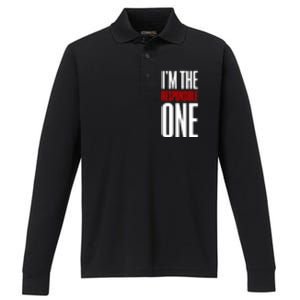 IM The Responsible One Sarcastic Saying Performance Long Sleeve Polo