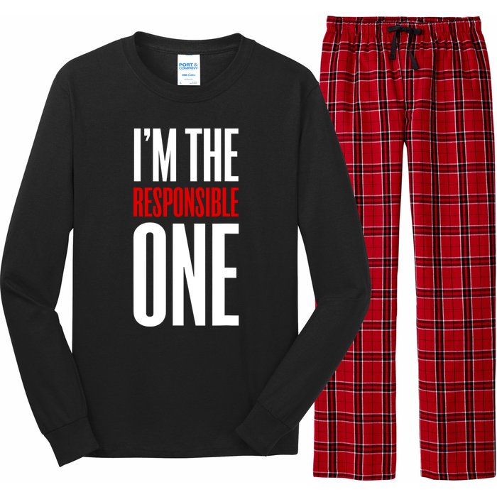 IM The Responsible One Sarcastic Saying Long Sleeve Pajama Set