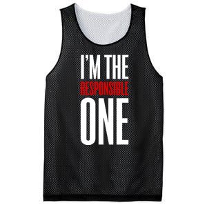 IM The Responsible One Sarcastic Saying Mesh Reversible Basketball Jersey Tank