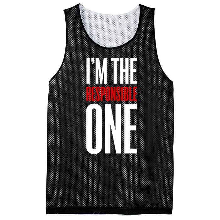 IM The Responsible One Sarcastic Saying Mesh Reversible Basketball Jersey Tank