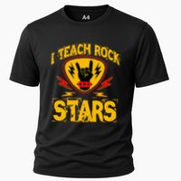 I Teach Rock Stars Music Teacher Rock On Cooling Performance Crew T-Shirt